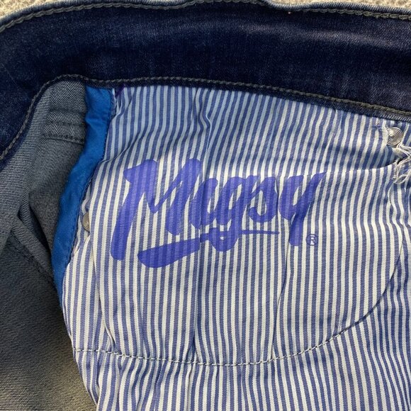 Mugsy Fultons Taper Blues Jeans Mens Size  40X30 Dark Blue Stretch Denim - Picture 4 of 12